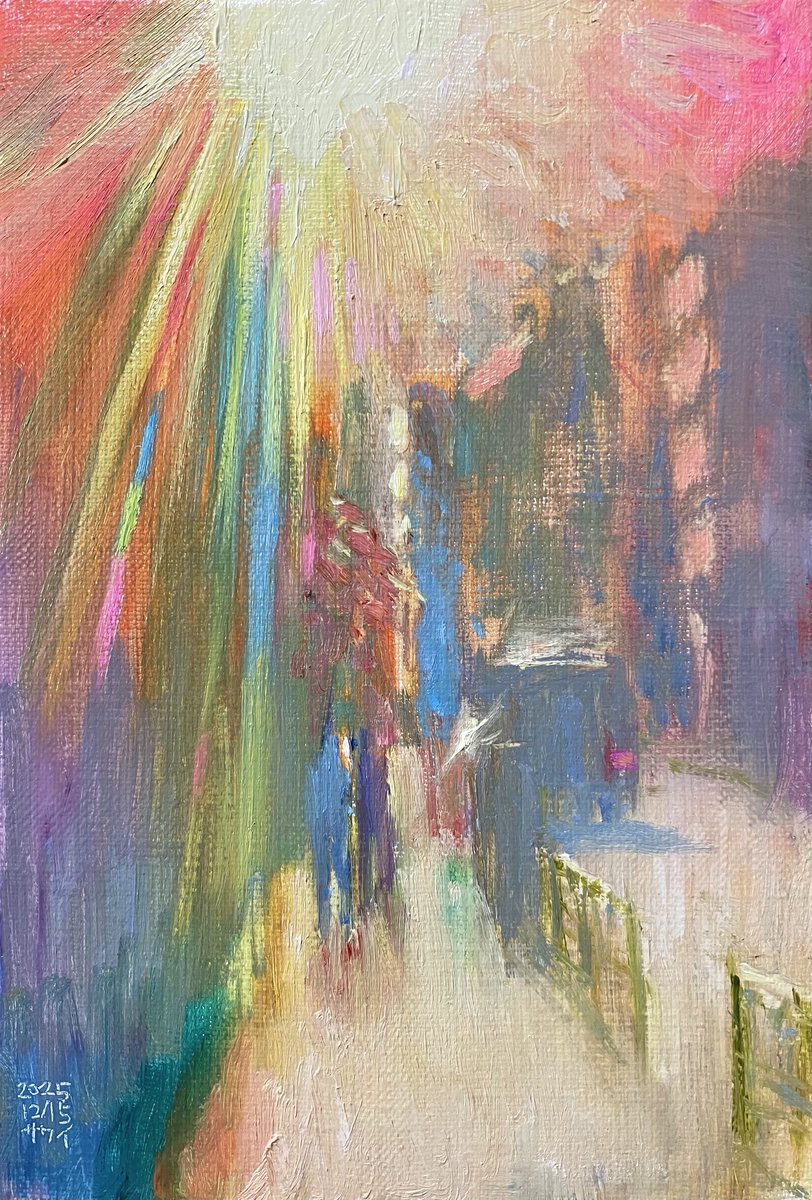 風景」 2025年 SM（22.7cm×15.8cm） 油彩、キャンバス