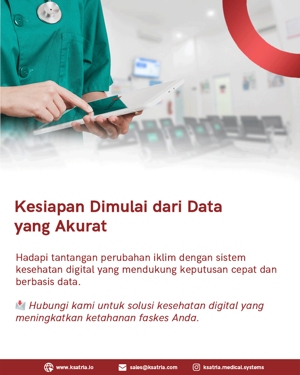 KsatriaMedical's tweet photo. Kesehatan digital jadi fondasi kesiapan fasilitas:
• Pantau tren penyakit real-time
• Siapkan stok lebih awal
• Respons lebih cepat berbasis data akurat
Tingkatkan ketahanan fasilitas Anda bersama Ksatria Medical Systems.
Jadwalkan demo: https://t.co/D60QRQ2XuG https://t.co/2IULcoVx7c