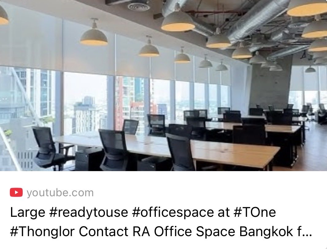 ra_osbkk's tweet image. Large #readytouse #officespace at #TOne #Thonglor Contact RA Office Spac... youtube.com/shorts/IZKVF4m… by RA Office Space Bangkok