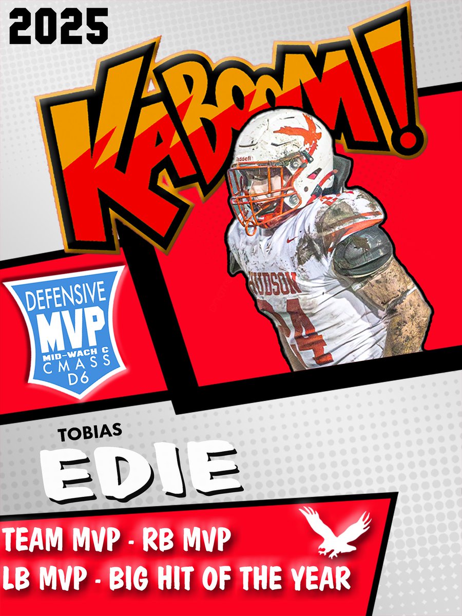 🏆Congrats to our 2025 CMASS D6 + MID- WACH C Defensive MVP + All Star, Team MVP, RB MVP, LB MVP, and Big Hit of the Year Award Winner⭐️

<a href="/TobiasEdie2027/">Tobias Edie</a> 

🦅🦅🦅