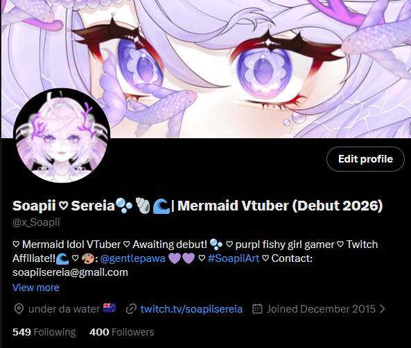 Soapii ♡ Sereia🫧🐚🌊| Mermaid Vtuber (Debut 2026) tweet media