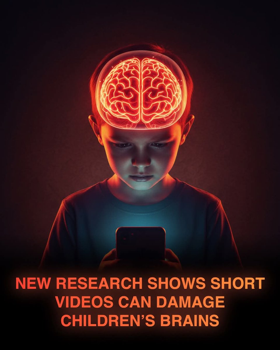 🚨 New research warns: short videos quietly rewire children’s brains.

Short-form video platforms like TikTok, Instagram Reels, Douyin, and YouTube Shorts have rapidly become a constant backdrop in children’s lives, shifting from occasional entertainment to a primary way of