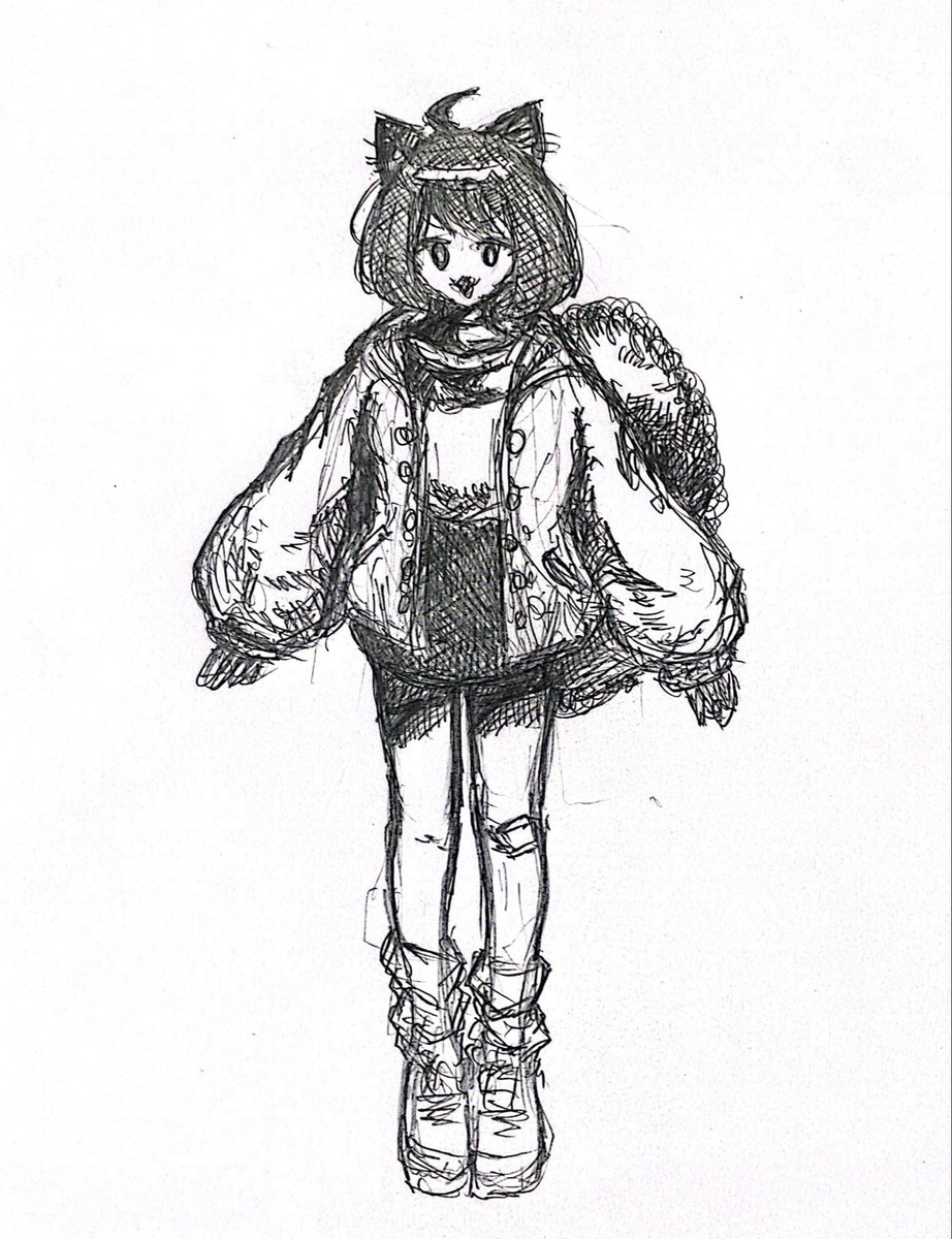 朝暇な人のコピー用紙の落書き