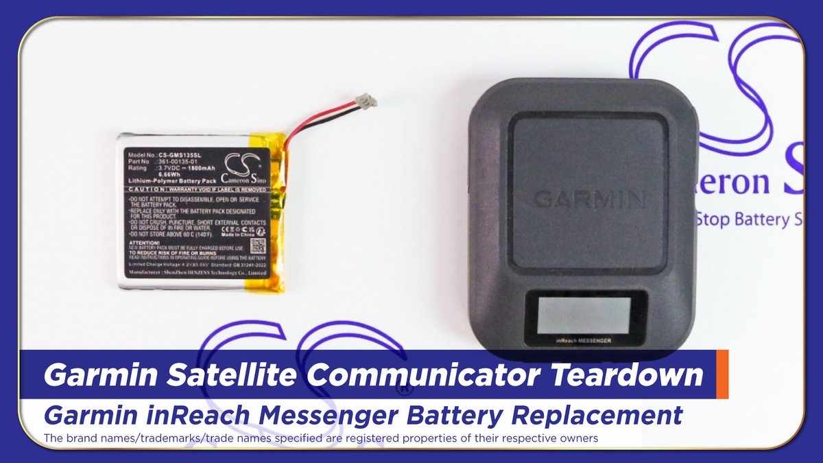 CameronSino's tweet image. 【🎥Battery for Garmin Satellite Communicator】
⭐️youtube.com/watch?v=L1t5gi…
#Batteryreplacement #Batterysupplier #Batteries #CameronSino #teardown #Garmin #satellitecommunicator