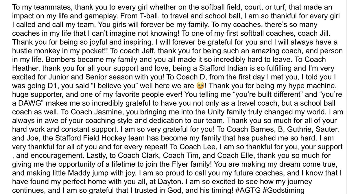 Madelyn Thompson I 2027 | Student/Athlete tweet media