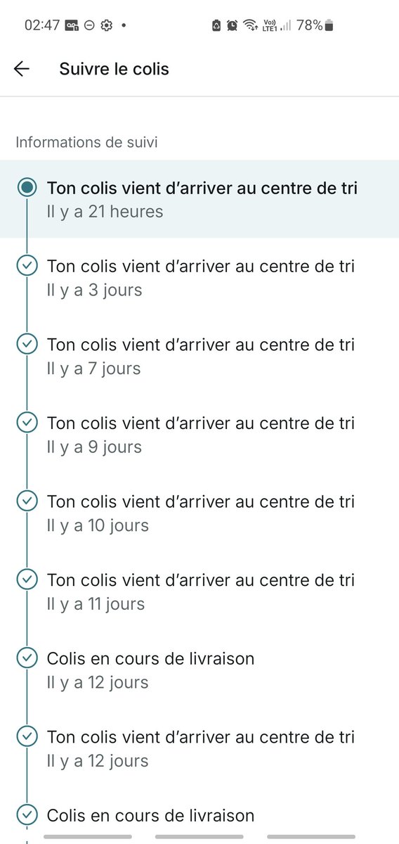 salscha's tweet photo. J'ai envoyé des #vintedgo le 29 novembre et les colis se baladent toujours. C'est vraiment n'importe quoi @vinted https://t.co/1Slc4jJWHF