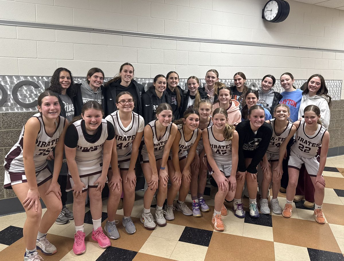 CoachJPfahl's tweet photo. LOVED that ouRR @rrhsgirlsbball1 team was able to support ouRR @rrms_principal  7th Grade Maroon team in their HUGE victory over Avon today! They RELENTLESSLY overcame a 12-19 deficit to win by 8!  Beyond proud of the hard work that this group has put in as a team! #togetheRR https://t.co/uIWgnnfUp6