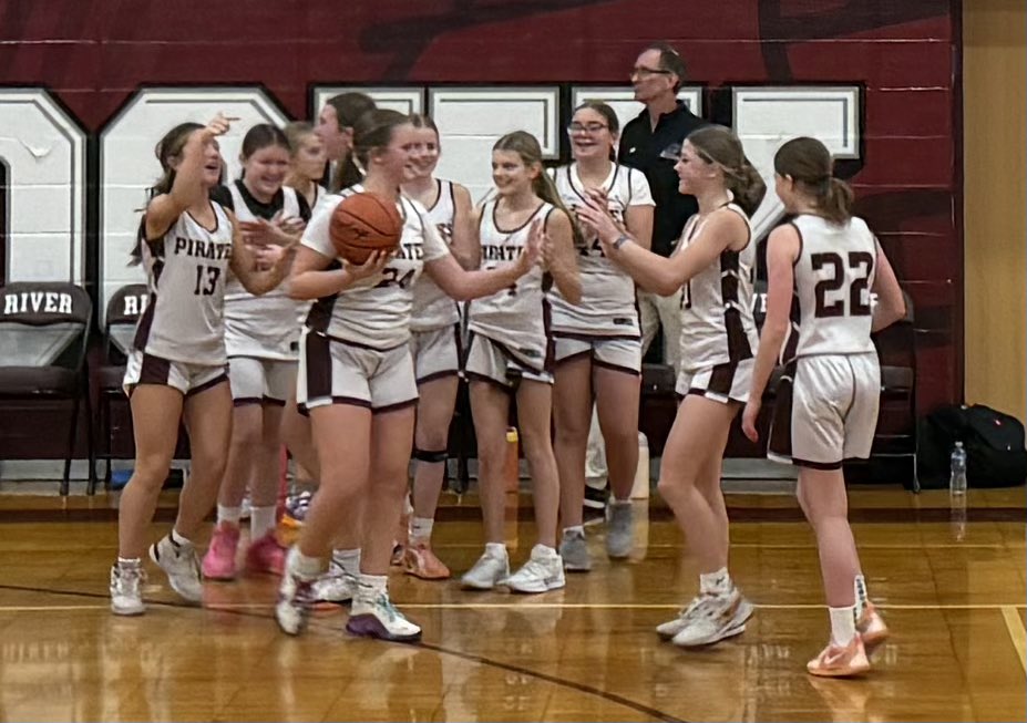 CoachJPfahl's tweet photo. LOVED that ouRR @rrhsgirlsbball1 team was able to support ouRR @rrms_principal  7th Grade Maroon team in their HUGE victory over Avon today! They RELENTLESSLY overcame a 12-19 deficit to win by 8!  Beyond proud of the hard work that this group has put in as a team! #togetheRR https://t.co/uIWgnnfUp6