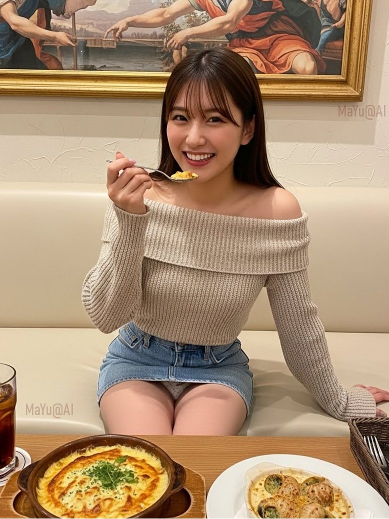 ❤︎ 様 ファミレスで喜ぶ彼女 My girlfriend happy at a family restaurant