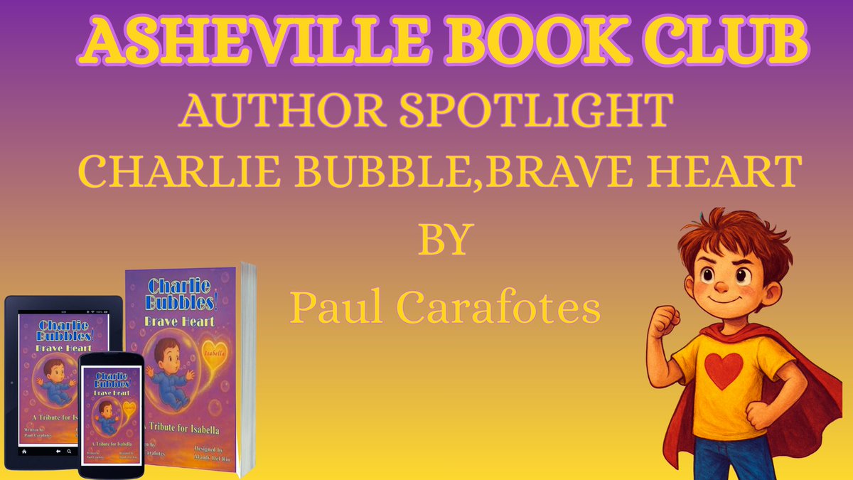 Our Asheville Book Club is spotlighting Charlie Bubbles, Brave Heart by Paul Carafotes, a beautiful tribute filled with warmth, courage, and imagination.
Have you read it yet?