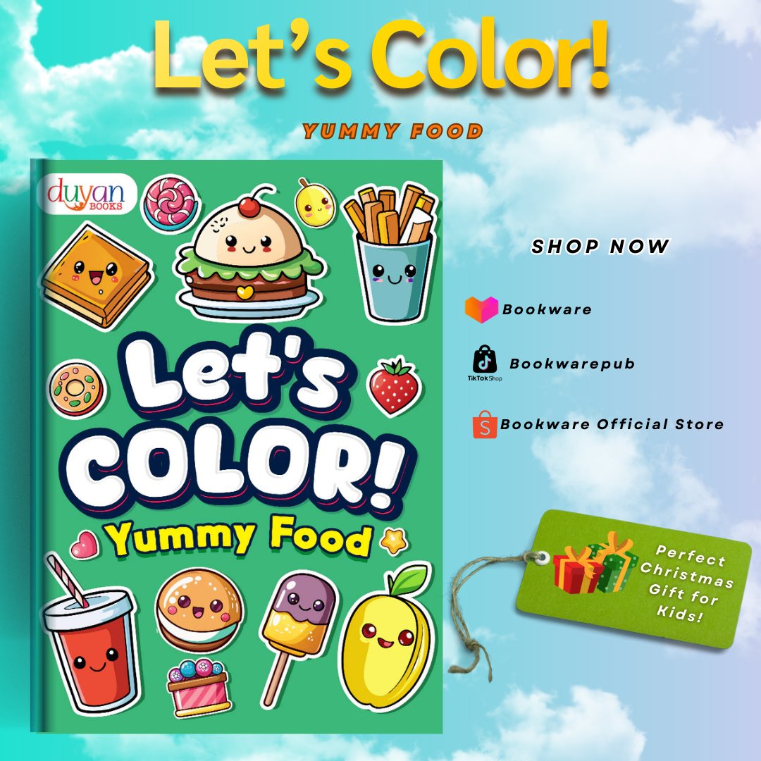 Let’s color! 🍭🎨 Dive into the Yummy Food Coloring Book filled with mouthwatering treats, fun designs, and endless creativity. Perfect for kids—and kids at heart!

Buy now!
~ lazada.com.ph/shop/bookware
~ shopee.ph/bookware
~Tiktok shop : @ bookware

#BookwareChristmasGiftIdeas