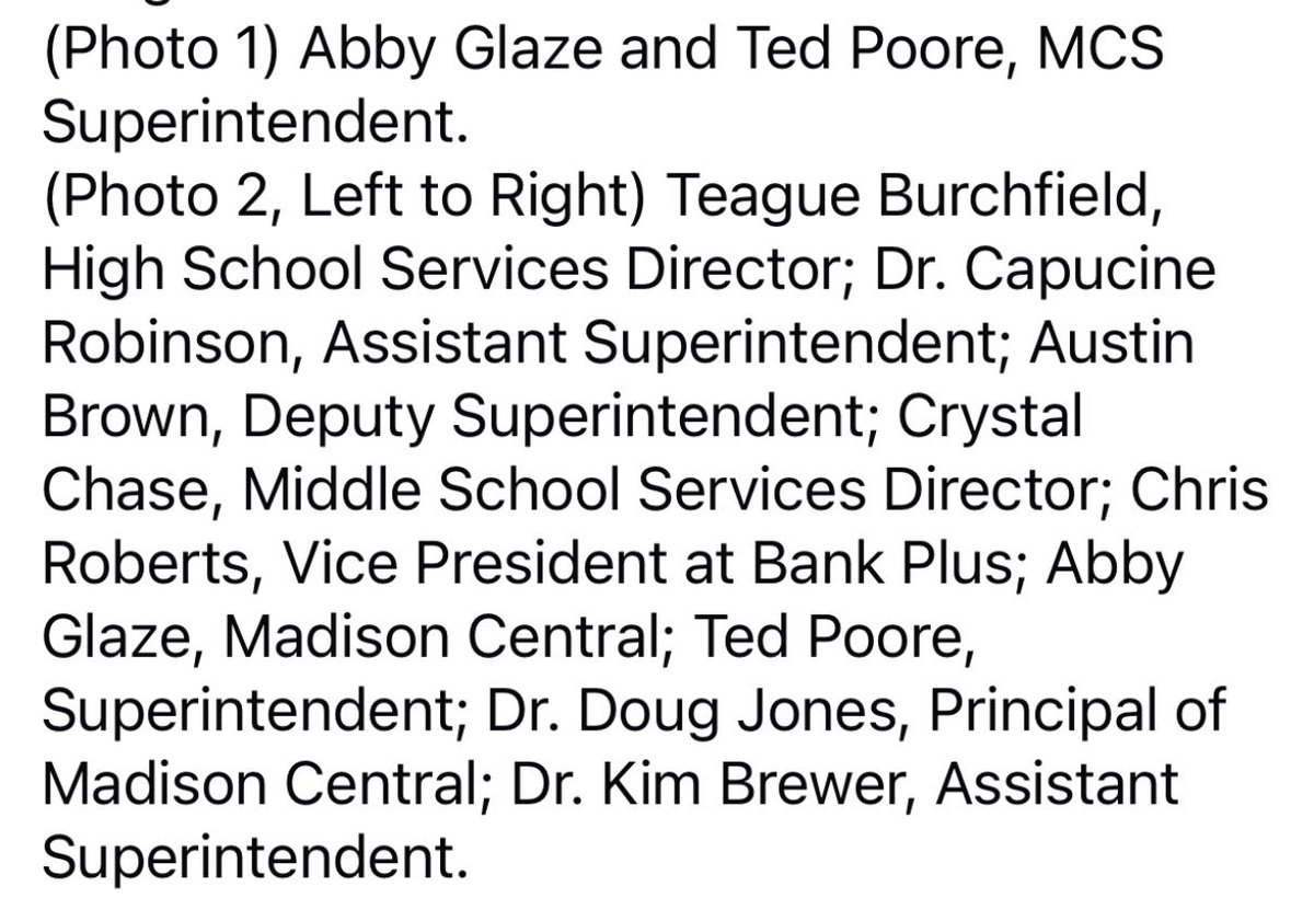 MCHSjags39110's tweet image. We are excited to share that the Madison County Schools overall Teacher of the Year is Abby Glaze from Madison Central High School! Ms. Glaze will represent our district for recognition at the state level - congratulations!