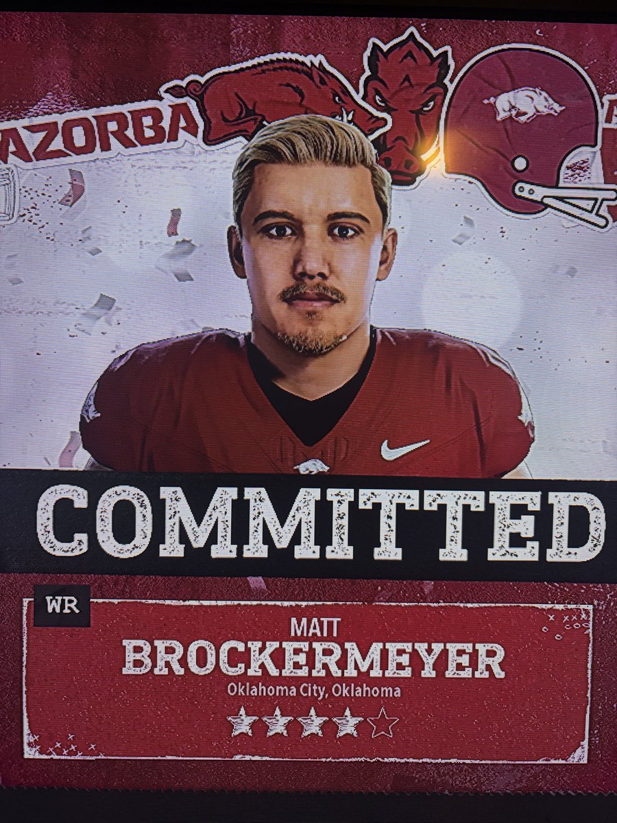 CoachAlofARK's tweet photo. Welcome to the family 4⭐️ WR Matt Brockermeyer! Happy to have you. https://t.co/HFZghlQaVy