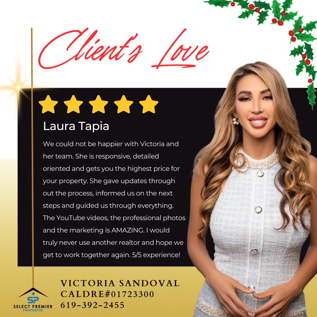 5-star experiences are the standard around here! Clear communication, detailed guidance, strong marketing and top-dollar results. This is what my clients deserve every single time. #selectpremierproperties #victoriasandovalrealtor #SanDiegoRealtor #SanDiegoRealEstate