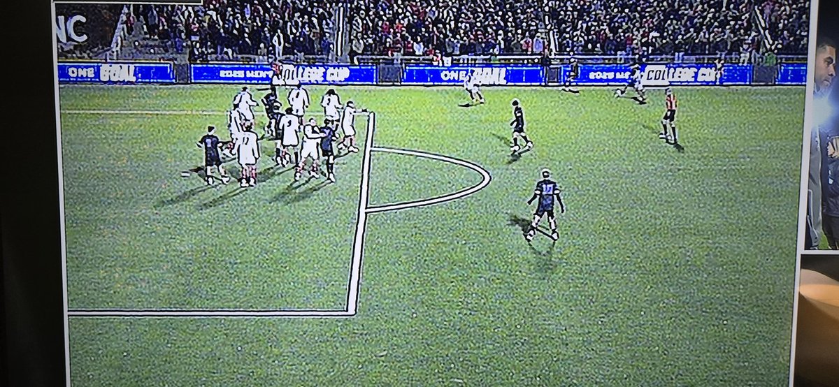 mandrewood's tweet image. Blown call. Dude was absolutely offsides on the initial cross, impacted the play. NC State was robbed