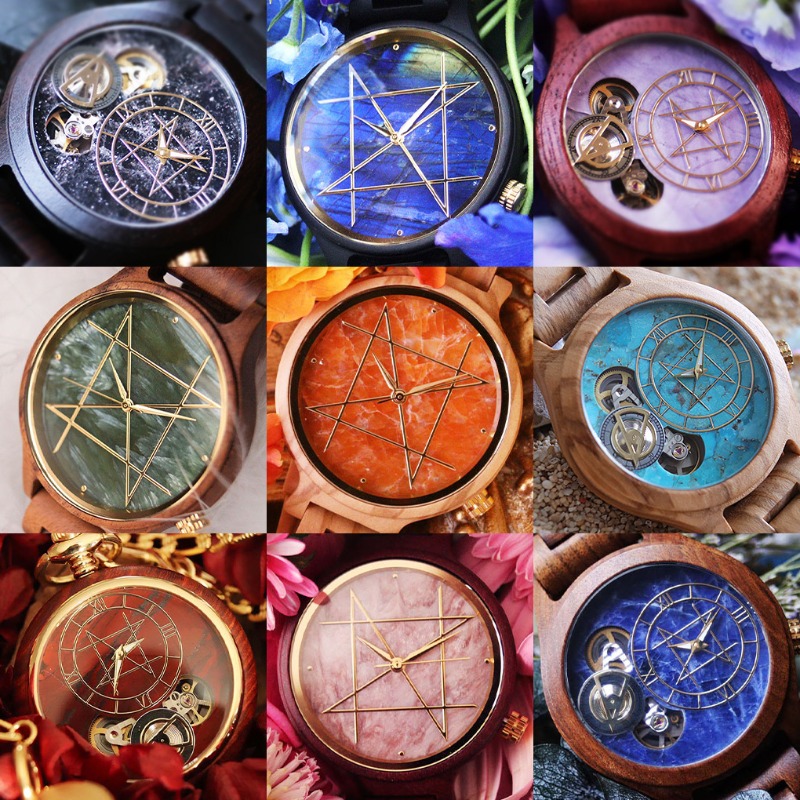 腕輪　天然木　天然石 💎ご予約開始のお知らせ💎】 天然石×天然木の美しい模様のハンドメイド