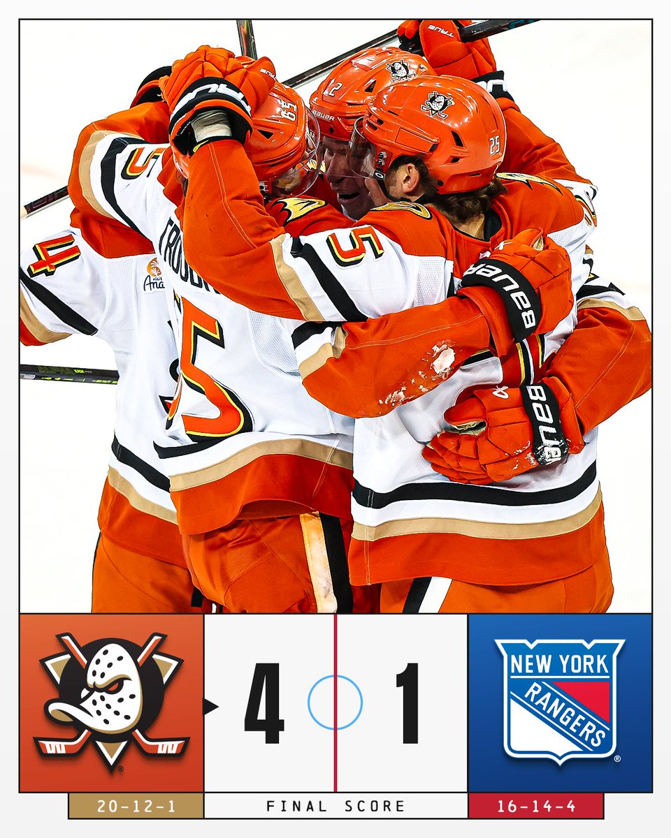 The <a href="/AnaheimDucks/">Anaheim Ducks</a> collect win No. 20 on the season! ✅