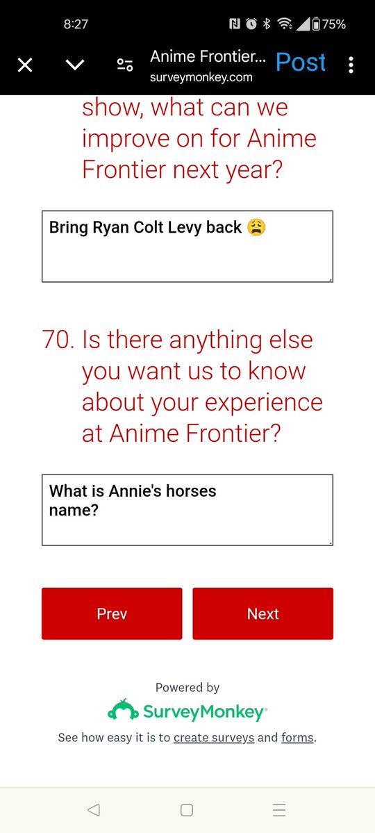 <a href="/AnimeFrontierTX/">Anime Frontier</a> I'm ready to make my demands for next year! 😤 The balls in your court! <a href="/DrewBreedloveVA/">Drew Breedlove</a> <a href="/dbaughactorman/">Daniel Baugh</a> <a href="/JaclynGThomas/">Jaclyn Thomas</a> 
<a href="/lexi_nieto/">Lexi Nieto </a> 
<a href="/ryancoltlevy/">Ryan Colt Levy ⛓️✌🏽</a> 
I hope to see everyone there next year!!! Also seriously what is Annie's horse's name? I need to know!!!