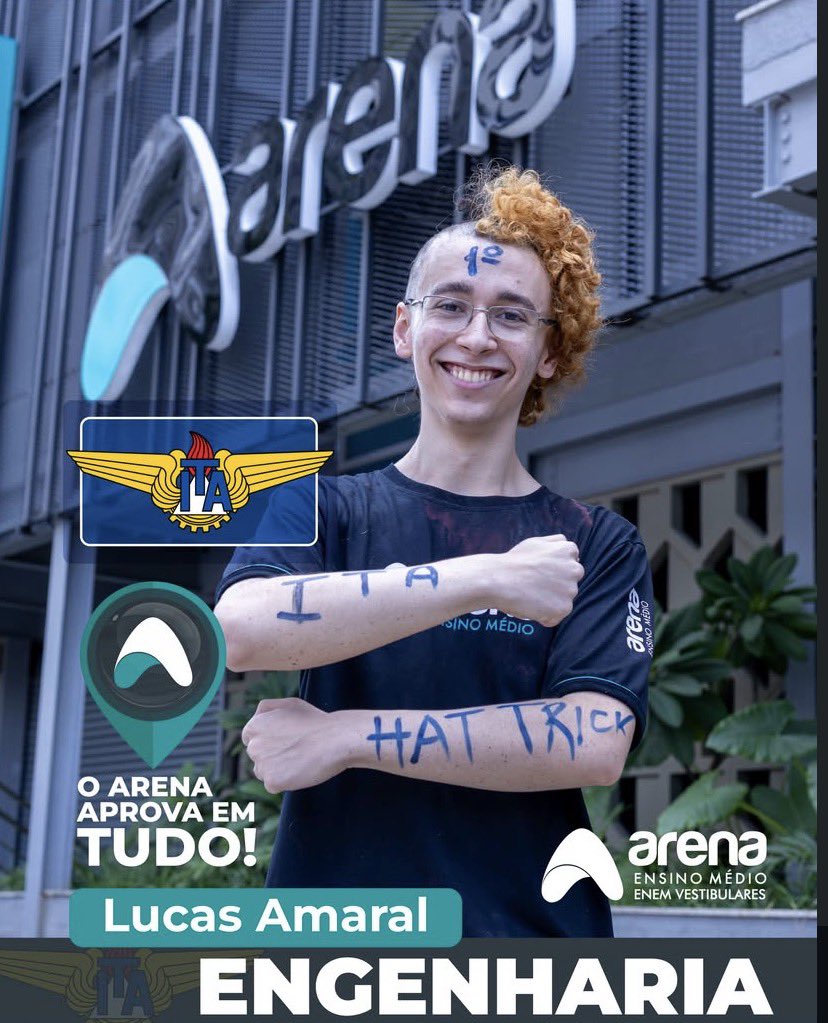 wagnernamed's tweet image. Lembram do cara que acertou 92 de 96 questões no vestibular da ufg? Pois então, ele voltou e voltou aprovado em 1º lugar no ITA.