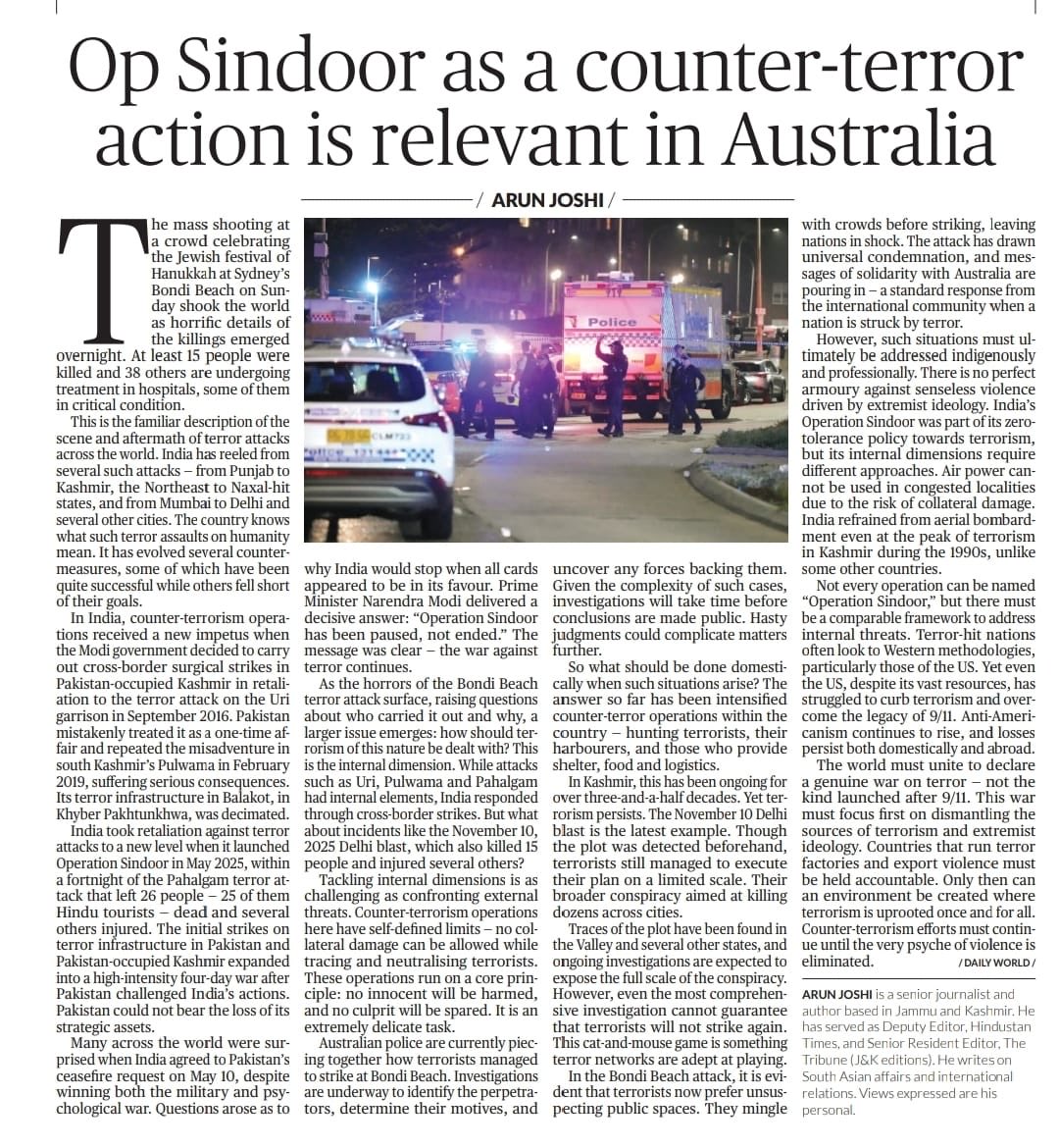 Op Sindoor has its global relevance to fight terror. ⁦<a href="/PMOIndia/">PMO India</a>⁩ ⁦<a href="/HMOIndia/">गृहमंत्री कार्यालय, HMO India</a>⁩ ⁦<a href="/DrSJaishankar/">Dr. S. Jaishankar</a>⁩ ⁦<a href="/OfficeOfLGJandK/">Office of LG J&K</a>⁩