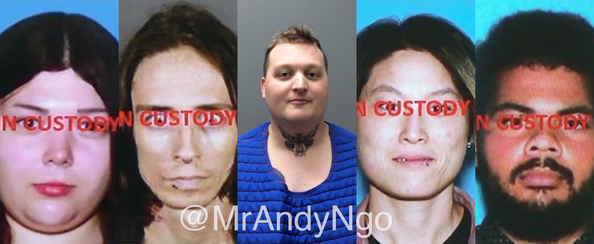 MrAndyNgo's tweet image. I can exclusively report that the fifth unnamed arrested suspect in the Turtle Island Liberation Front New Year's Eve mass bombing terror plot is Trantifa militant Micah James Legnon (center photo, in blue).

Legnon is on a federal hold in Lafayette, La. He is a trans activist…