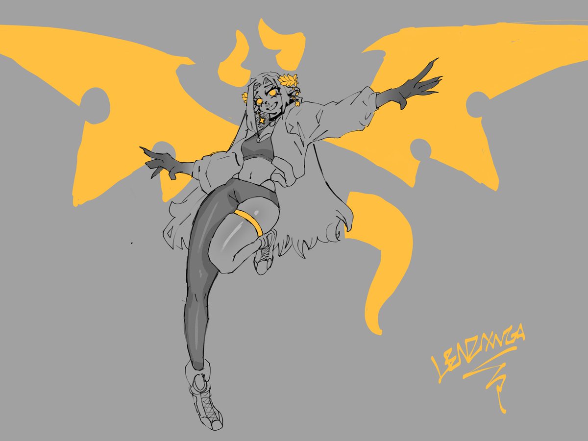 lenzxuga's tweet image. @Ruby_Trea  hay va un diseño muy ✨Stylized✨ pero divertido de dibujar 

#digitalart #sketch