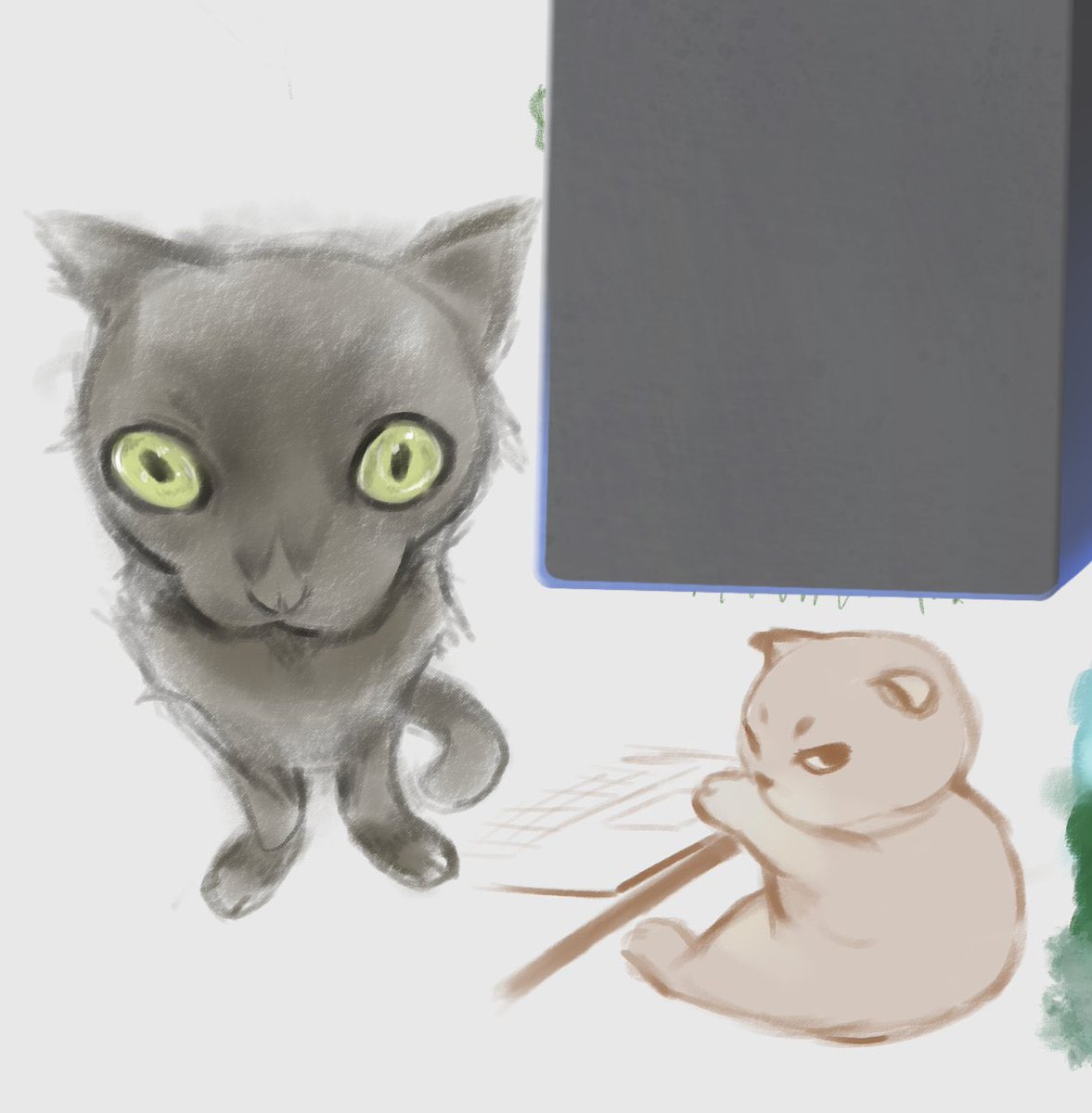 cloudburstvt's tweet image. I miss drawing dumbass cats