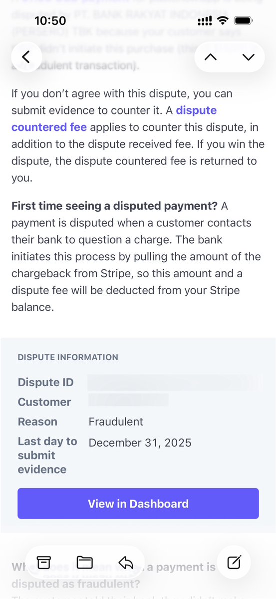 La primera vez que me encontré con un pago disputado de Stripe ocurrió hace más de dos semanas.
Volví a verificar y cl