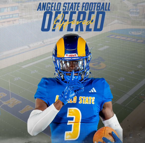 leo_2pou's tweet photo. Humble and blessed to receive an offer from Angelo State University 💙💛 All Glory to God 🙏🏽 @coach_salgado @CoachPaychek https://t.co/JOBSPRh74R
