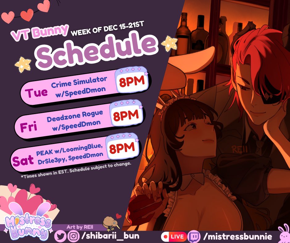 shibarii_bun's tweet image. ♥️ It’s SpeedxBunny Anniversary week! ♥️  so to celebrate our special day we are doing streams together this week along with double-date on Peak w/friendos on Friday EST time 🎉 (ps: so happy to be part of Speed’s life, lovee him so much!)🐰