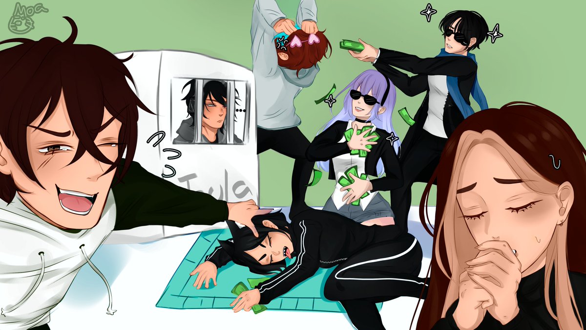 Me dio por colorear esta ilustración que nos hicieron hace tiempo 💜