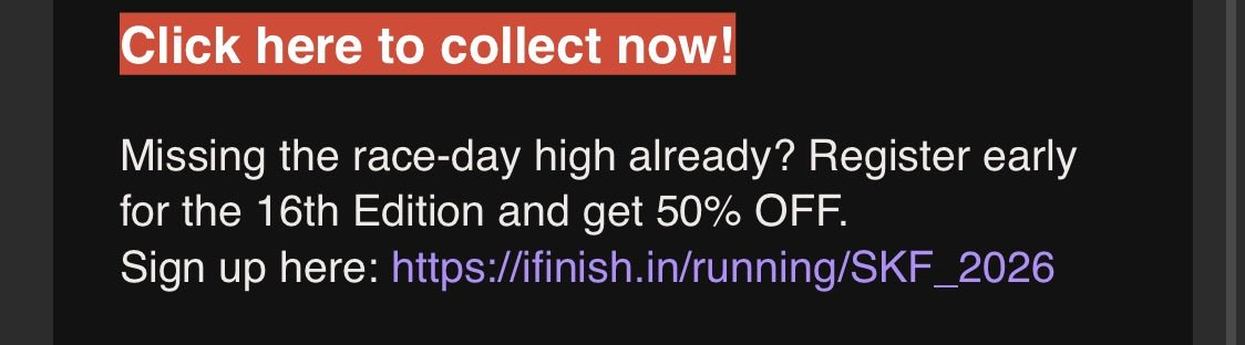 This is a very good idea from Goa River marathon organizers, to get signups for next year, one year in advance with a cracker of a deal. Not seen this happen from any other race organisers (in India or abroad). 

ifinish.in/running/SKF_20…