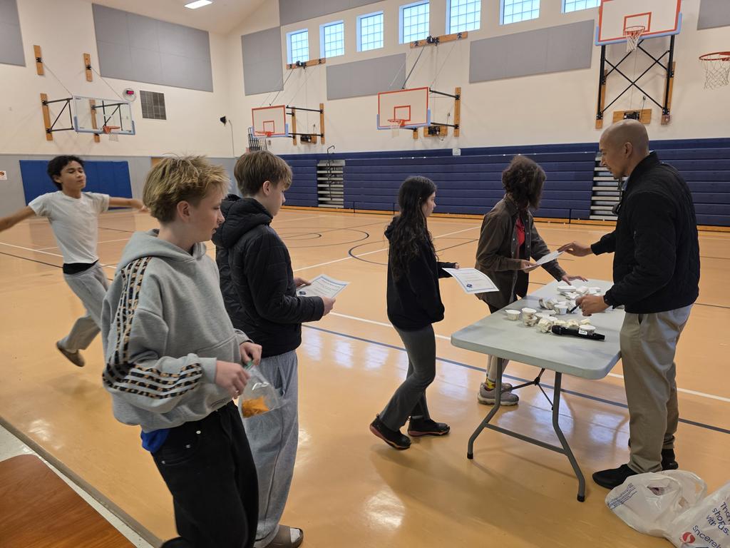 Mr. Q rewards all students who earned a 3.5 GPA or above with ice cream after lunch. #STORMFamily