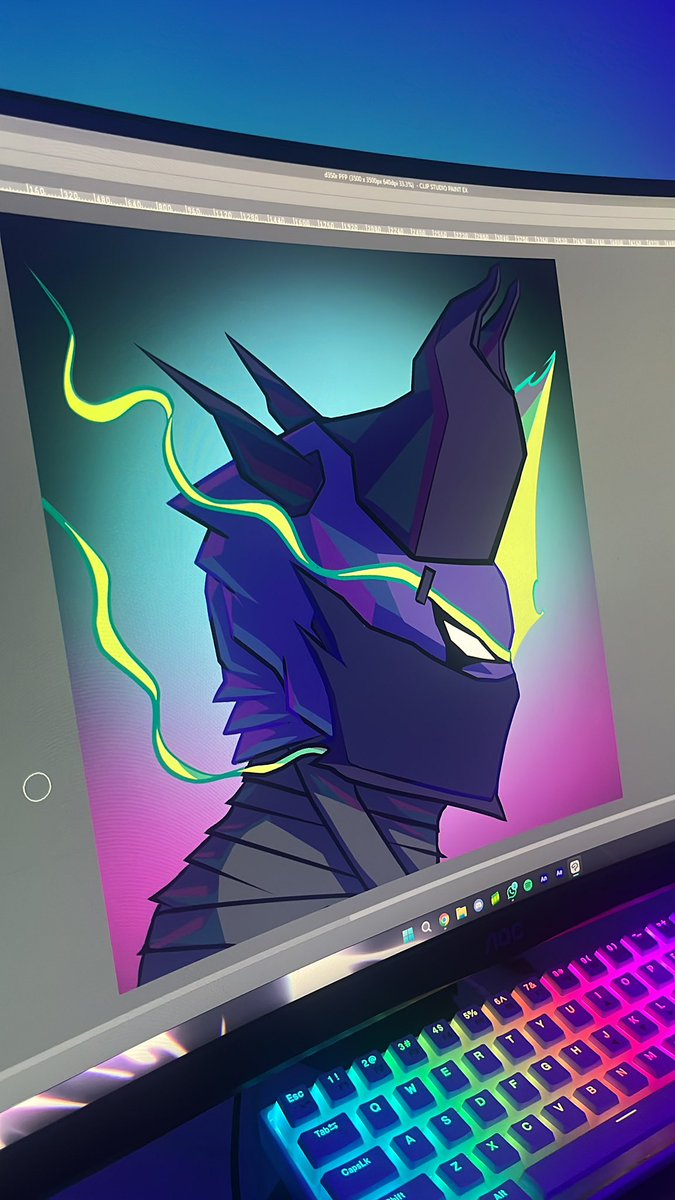 _d3S0r's tweet photo. why on my pc the art looks with amazing colors but when I export it the same colors look like trash and dull (still wip btw) https://t.co/OcQC8JuHQn