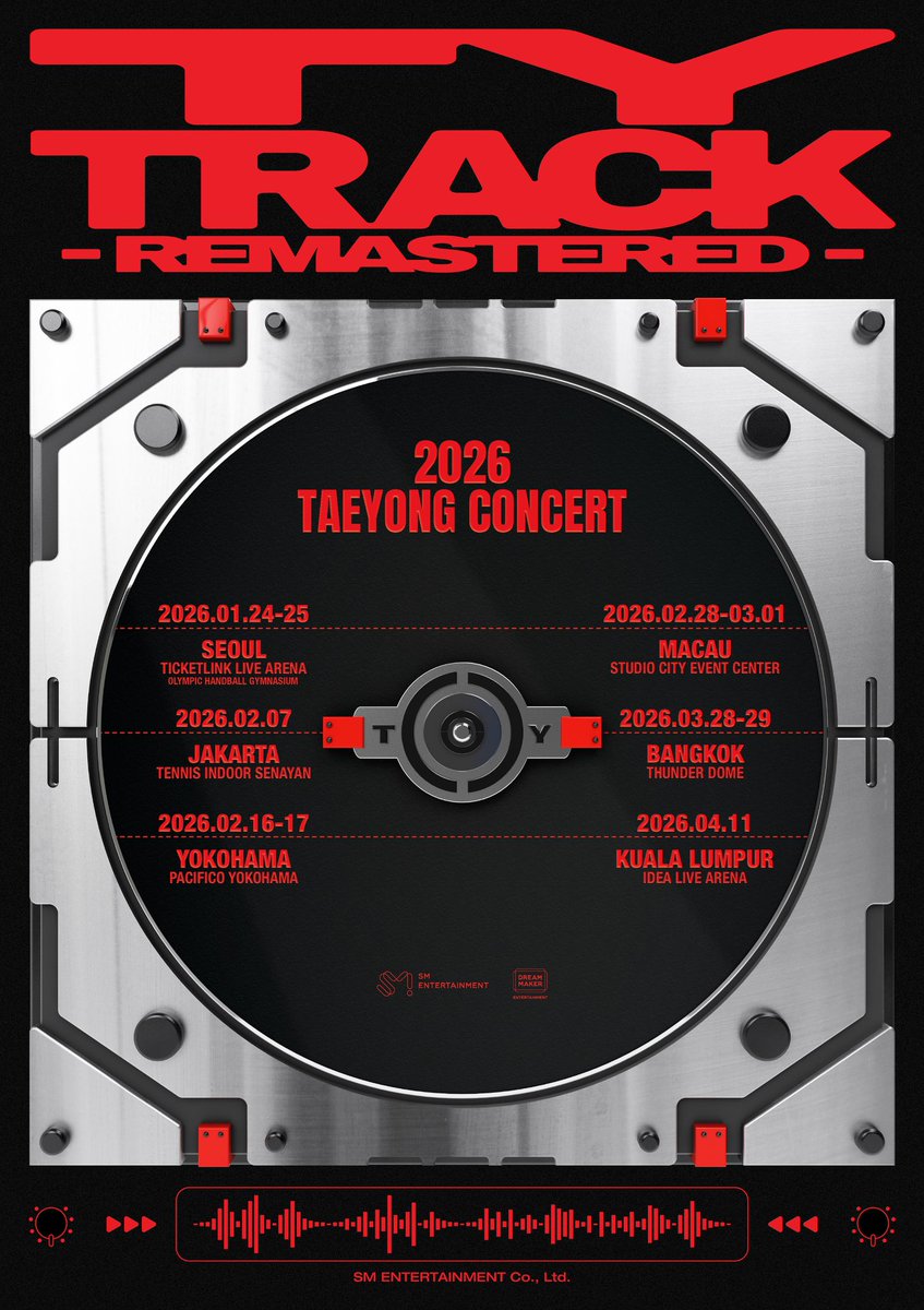 💿✨ 2026 TAEYONG CONCERT <TY TRACK - REMASTERED> in BANGKOK ✨💿
⠀
🌹 2026.03.28 (SAT)
🌹 2026.03.29 (SUN)
⠀
🎧 THUNDER DOME
⠀
Coming s💚💚n… 🇹🇭
⠀
#TAEYONG #태용 #TY_TRACK
#TY_TRACK_REMASTERED
#TY_TRACK_REMASTEREDinBKK
#NCT <a href="/NCTsmtown/">NCT</a> #NCT127 <a href="/NCTsmtown_127/">NCT 127</a> 
#SMTrue