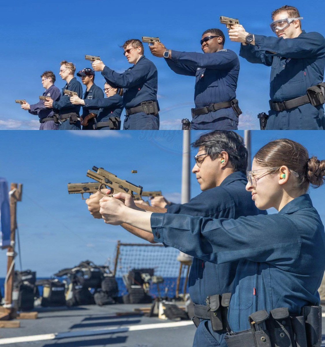 Aparentemente, esta é uma foto promocional da Marinha, que está circulando na internet tática. Kkkk, estamos todos conde