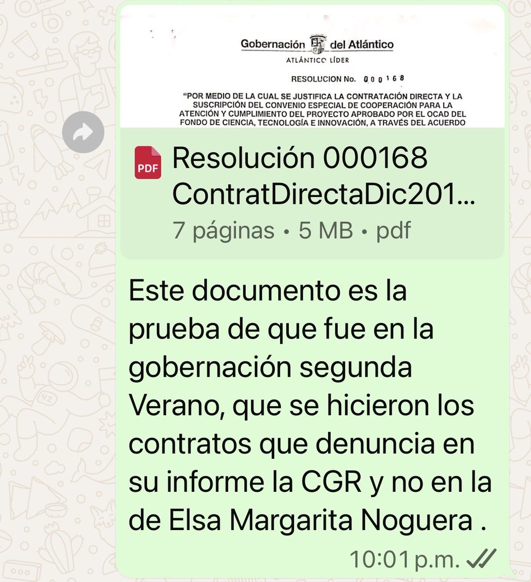 Revisando la documentación de la CGR nos encontramos con esta Resolución que aclara todo lo contratado en Ciencia y Tecnología en el Atlantico. Desde el año 2018, se estructuró todo.