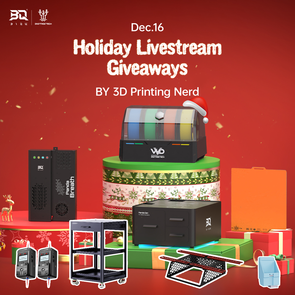 🎄 𝐓𝐡𝐢𝐬 𝐇𝐨𝐥𝐢𝐝𝐚𝐲, 𝐖𝐞 𝐏𝐫𝐢𝐧𝐭 𝐟𝐨𝐫 𝐆𝐨𝐨𝐝. 🎄

This holiday season, we’re incredibly honored to team up with the wonderful community at <a href="/3dprintingnerd/">3D Printing Nerd™</a>  to sponsor the 𝐌𝐚𝐬𝐬𝐢𝐯𝐞 𝐇𝐨𝐥𝐢𝐝𝐚𝐲 𝐋𝐢𝐯𝐞𝐬𝐭𝐫𝐞𝐚𝐦: a heartwarming charity event dedicated to