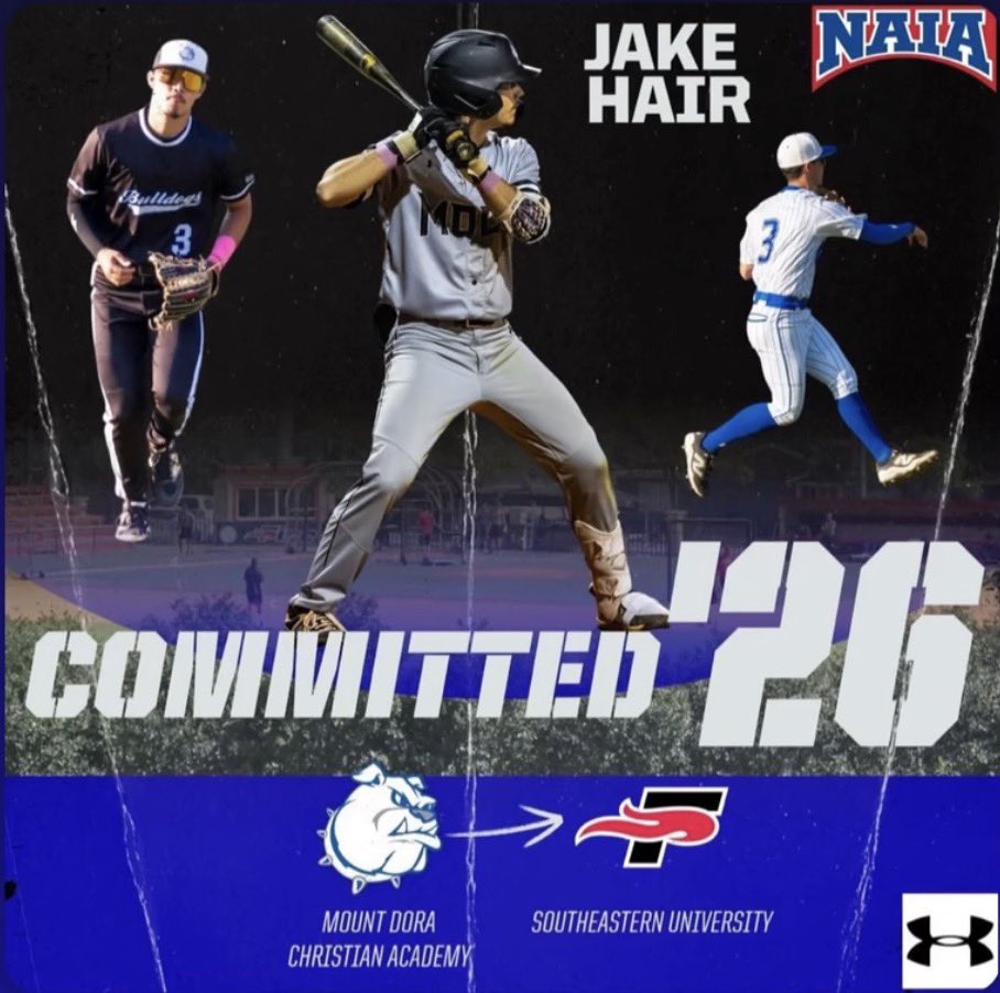 Congrats to <a href="/JacobHair13/">Jacob Hair</a> for his commitment to <a href="/SEUFireBaseball/">Southeastern Baseball</a>. Proud of this guy for so many reasons! This 26’ class is special, many were our 1st group of 6th graders in our Middle School program, now “dudes” in their Senior year w/ some unfinished business! #MDCABaseball