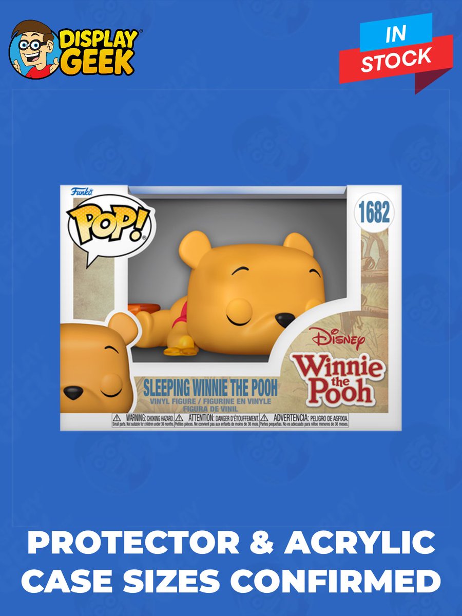 DisplayGeek's tweet photo. Protector sizes confirmed: Pop! Disney Sleeping Winnie the Pooh (Now in 0.60mm Protector OR 3mm Custom Acrylic Case!) 

#DisplayGeek #Funko #FunkoPops #PopProtector #Disney #Pooh https://t.co/jgaso1VHH0