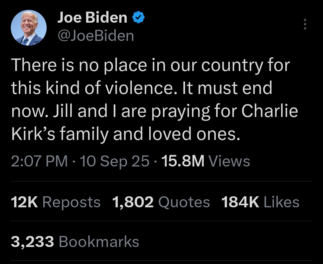Some on the right want us to overlook the fact that Trump is president &amp; excuse his inappropriate post on Truth Social re #RobReiner because "they didn't like each other." 

They need to be reminded how presidents w/empathy respond to the murder of someone they don't like.