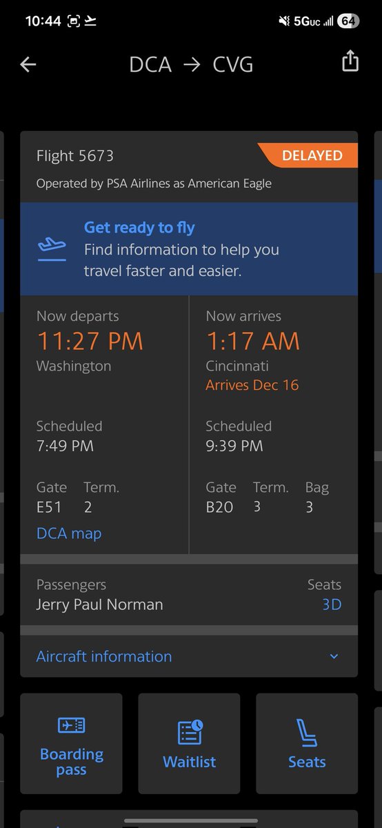 BoNorman3's tweet photo. @AmericanAir I can't put in to words how infuriating this is. You owe everyone so much more than apologies. I was supposed to land at 5:52 PM. Rebooked into this abortion. Amazing how your airline is consistently late. All the time https://t.co/EQWQKiyV7Q