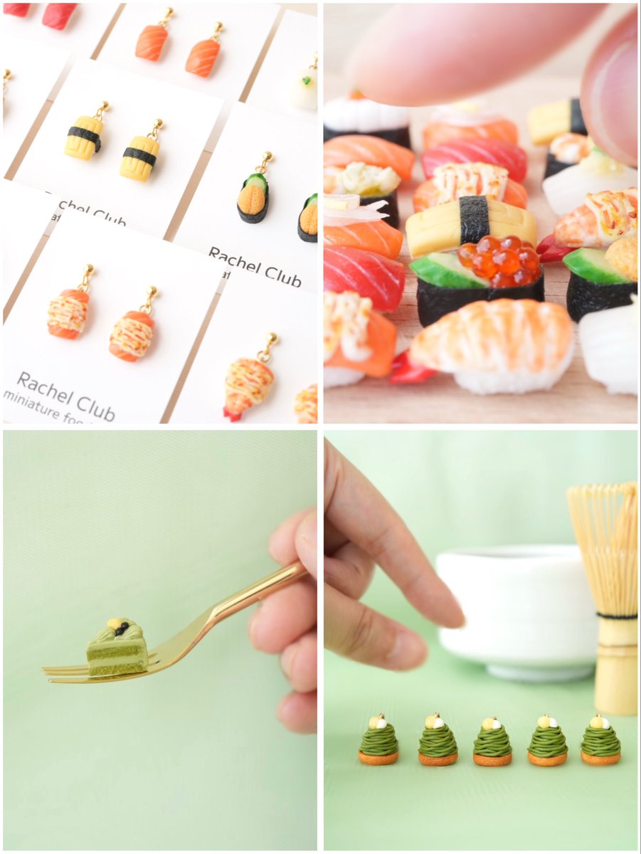 お寿司やスイーツなど…🍣🍰
ミニチュアフードのアクセサリーを
制作しています♡

▼minne （１月中オープン予定）
minne.com/@rachelclub

▼event
5/23-24 #デザフェス

<a href="/Lupopo_cafe/">*LUPOPO cafe&gallery* 三軒茶屋の糖質オフのケーキ専門カフェとハンドメイドのお店</a> さま
今年もありがとうございましたꕤ