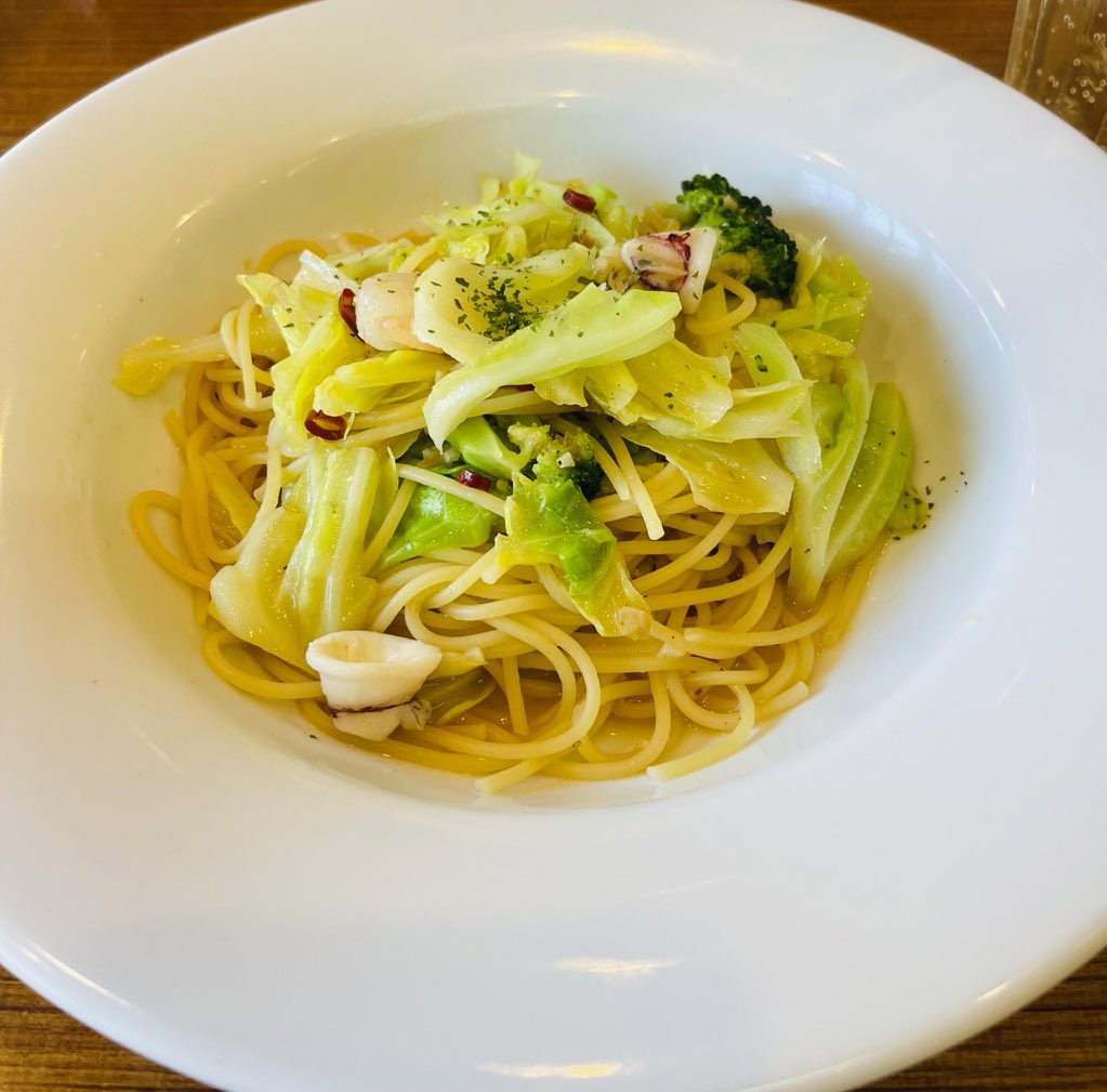 今日のお昼ごはんは、メンテナンスとパスタ食べに来ましたぁ！ 私は