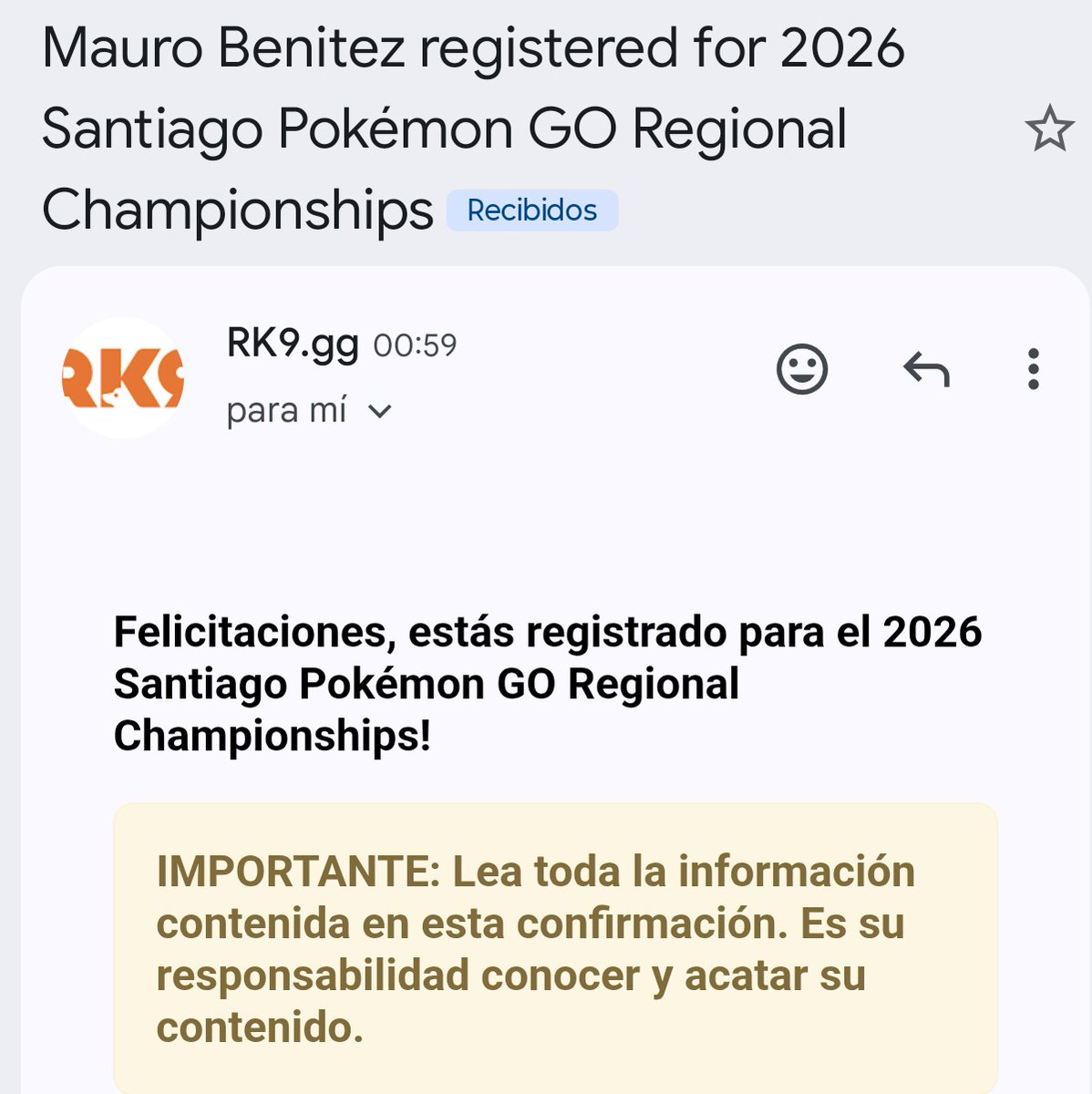 Nos vemos en Santiago 🤗