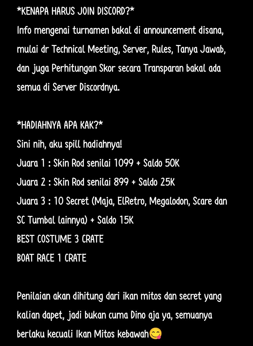 stoopidchijjeu's tweet image. Astrelune x Lize Tournamen :  MAGADIR : MANCING GANAS DINO RUIN
📅: 27 Desember - 28 Desember 2035
📌 Ancient Ruin

HOW TO JOIN : 
Entry fee 30K join discord Astrelune / WhatsApp Astrelune

KAMI TUNGGU KEHADIRAN KALIAN
More info please DM/WA on Bio!