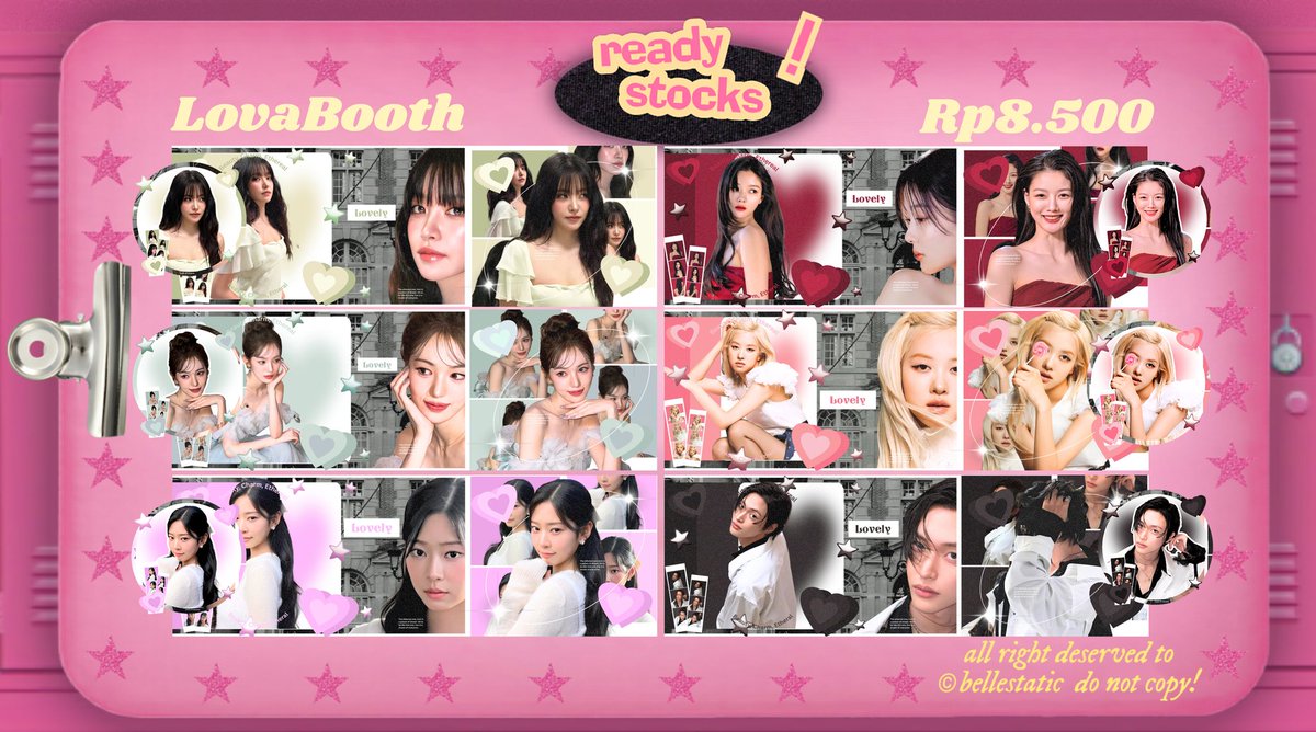help rt, thanks! 

lovely tuesday! 🪷 belle bawa layout ready stock yeri, sui, minju, yoojung, rose, dan wonbin! 

🫧 Rp8.5OO
🫧 free retext

yuk jajan! 💌 #zonauang