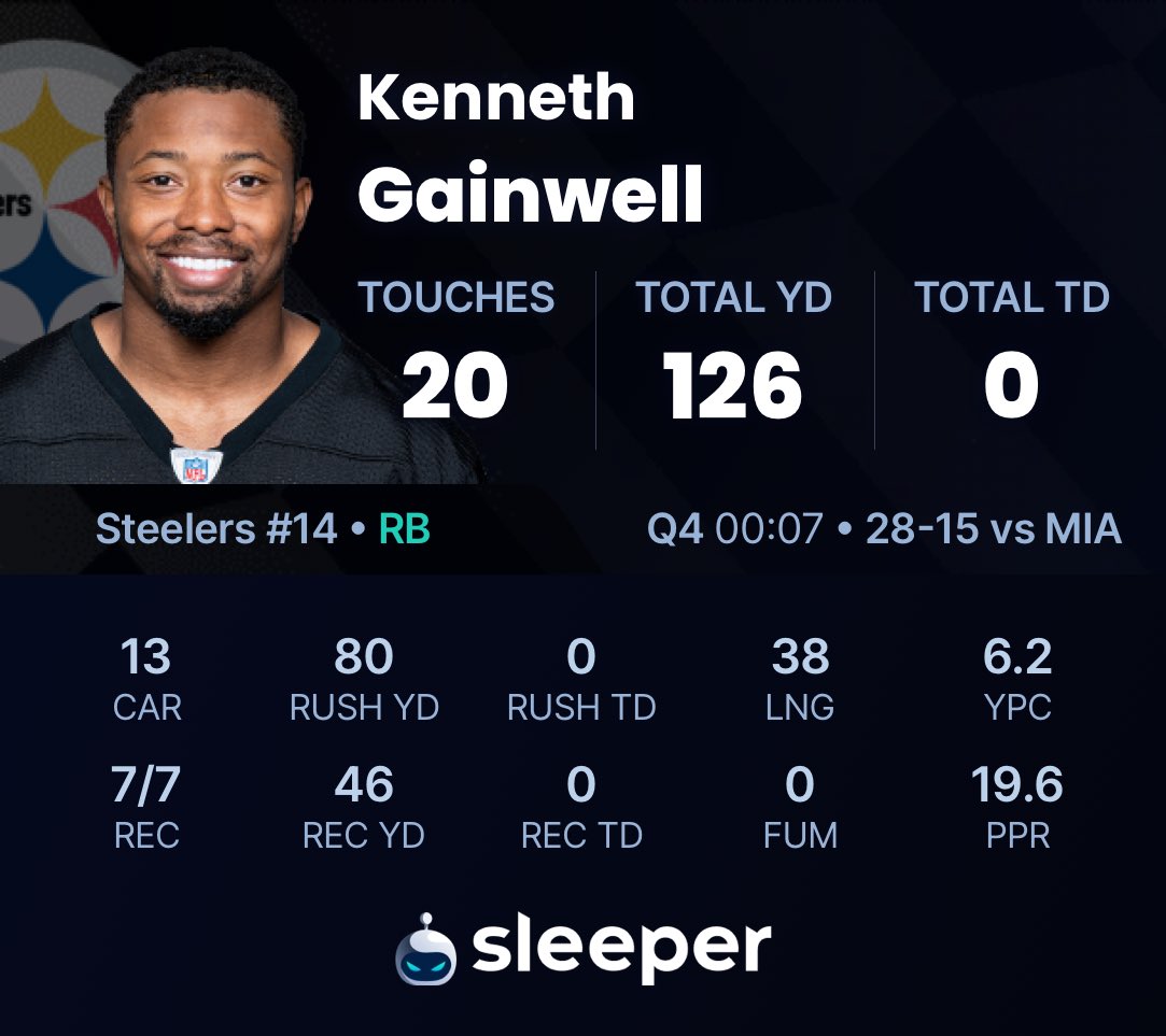 SleeperNFL's tweet photo. Steelers RB1? https://t.co/QRYyVWhMv6