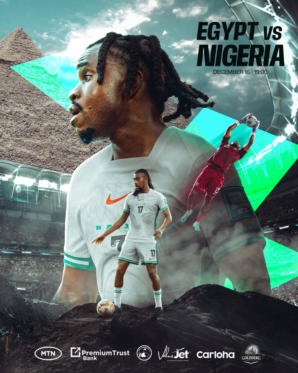 NGSuperEagles's tweet photo. Gameday 🆚 Egypt 
🕘: 7PM (NGA)
🏟️: Cairo International stadium 

#Naija4TheWin #LetsDoItAgain https://t.co/6nHrT6cZff