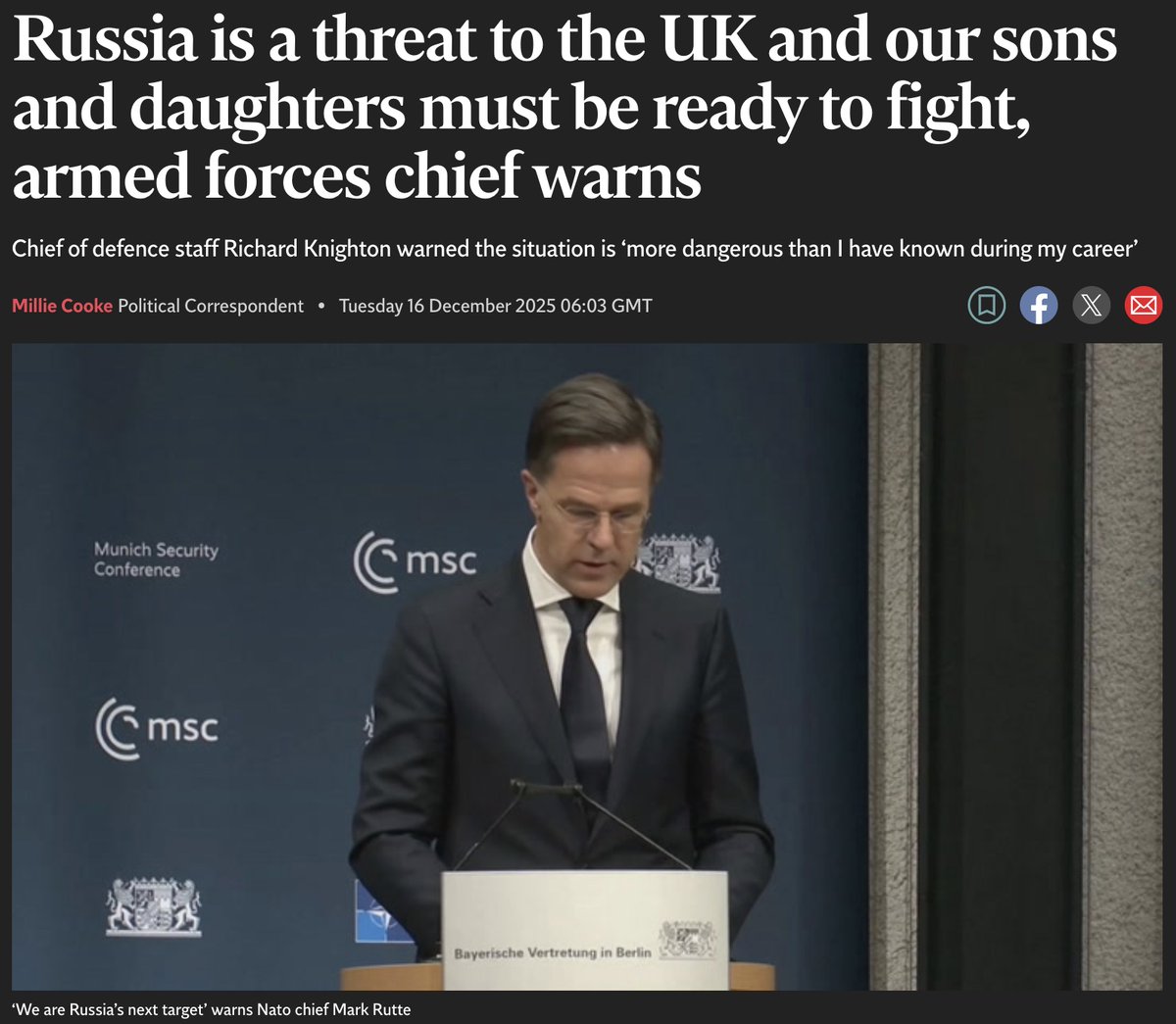 Do they seriously expect British men to defend a country full of parasitic foreign scumbags draining our resources, stabbing, robbing and raping, and turning our formerly civilised homeland into a filthy violent dystopia while calling us racist? I’d rather fight for the Russians.
